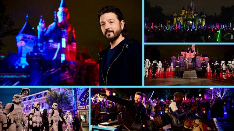 To celebrate May the 4th, Diego Luna (Cassian Andor), star of the critically acclaimed Disney+ series Andor, surprised fans earlier today during a special cavalcade up Main Street, U.S.A., at the Disneyland Resort