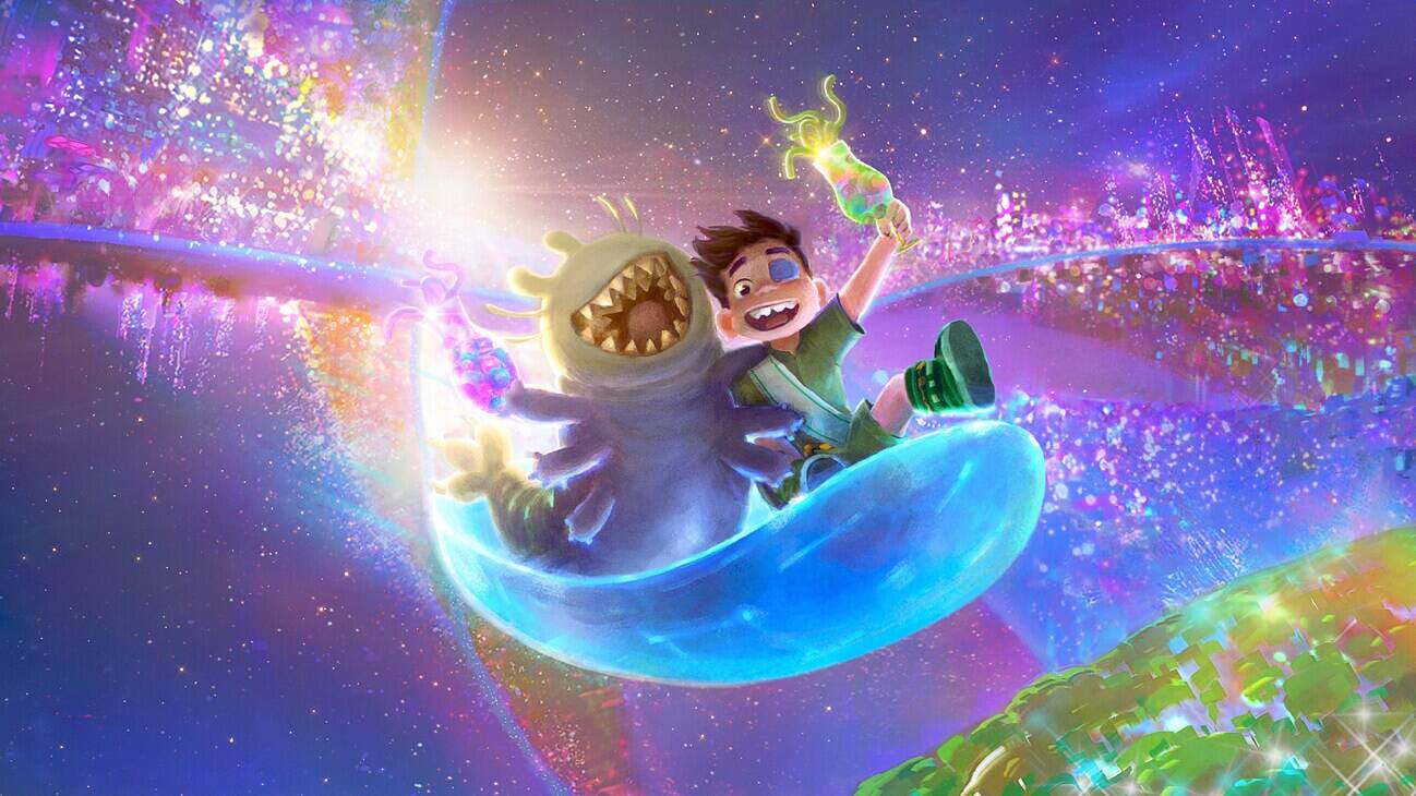 Elio and alien characters scene from the movie