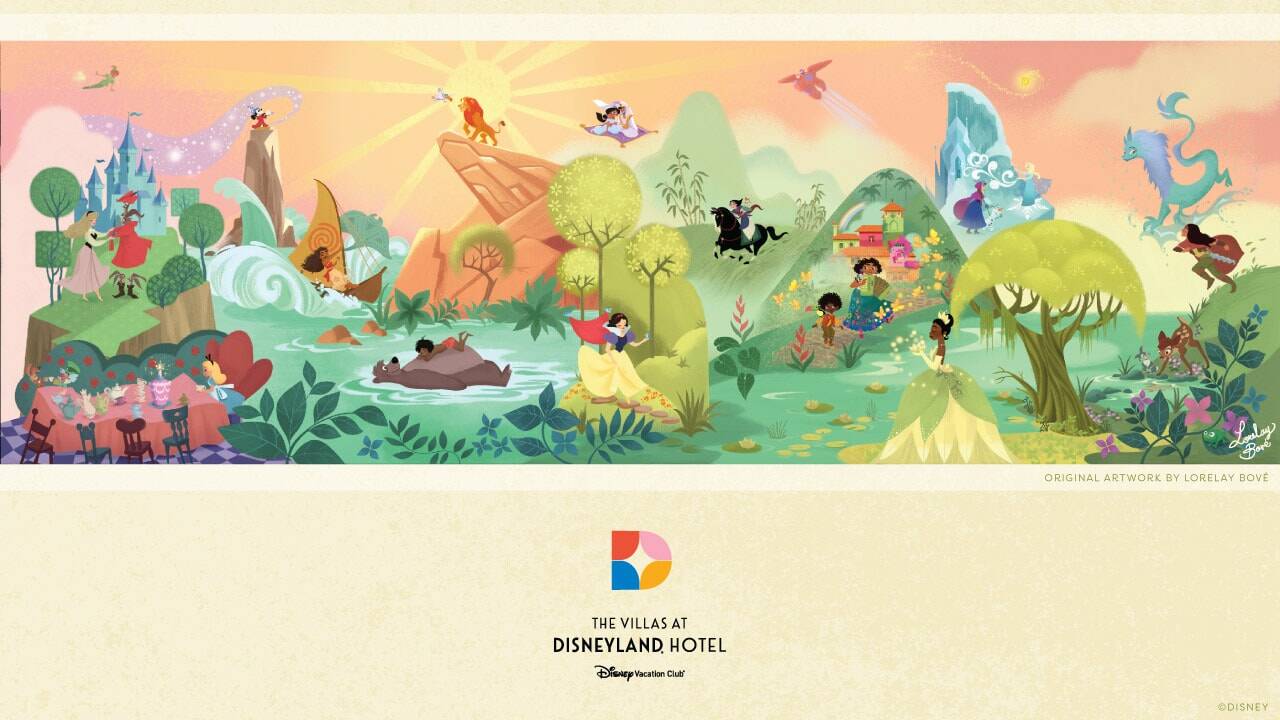 Lorelay Bové Mural at The Villas at Disneyland Hotel
