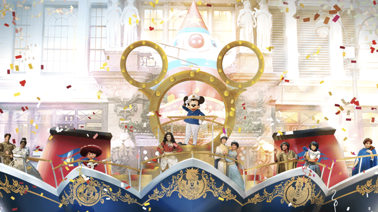 Concept art of the Disney Cruise Line float, “Magic Meets the Seas,” for Macy