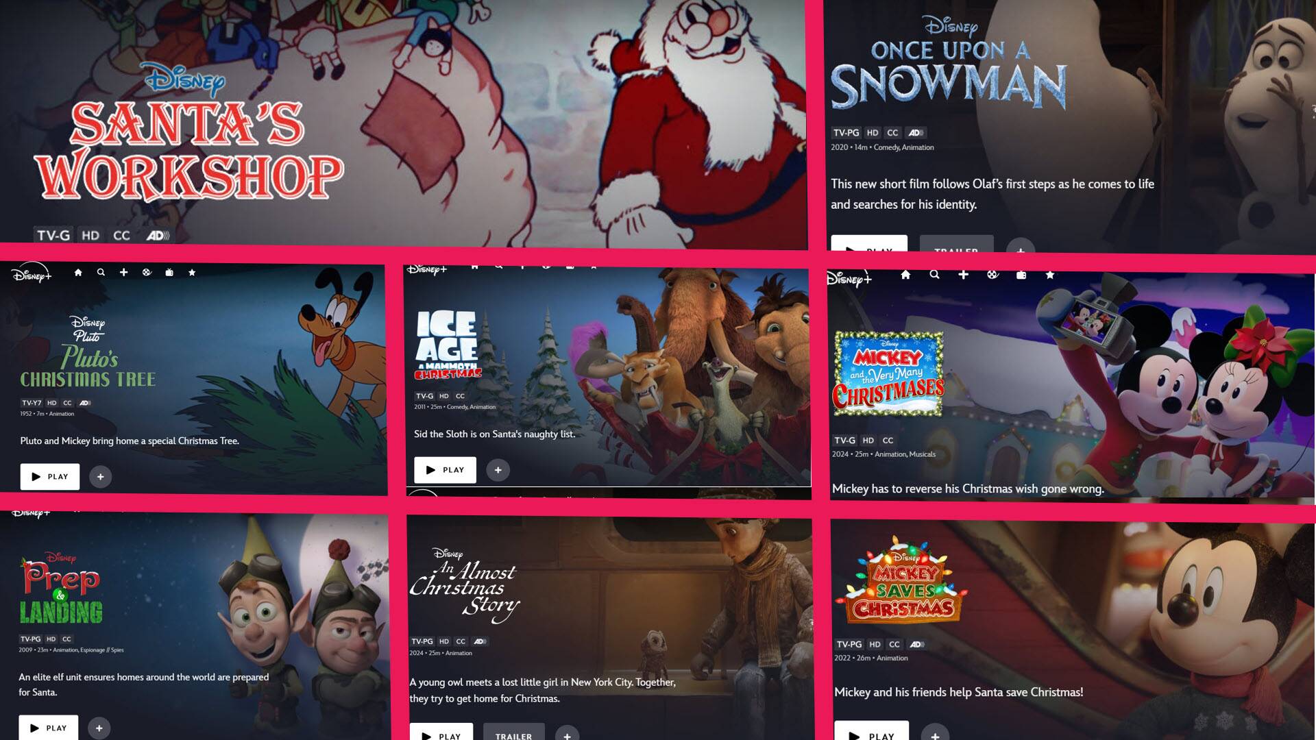 Can't Miss Christmas Shorts on Disney+
